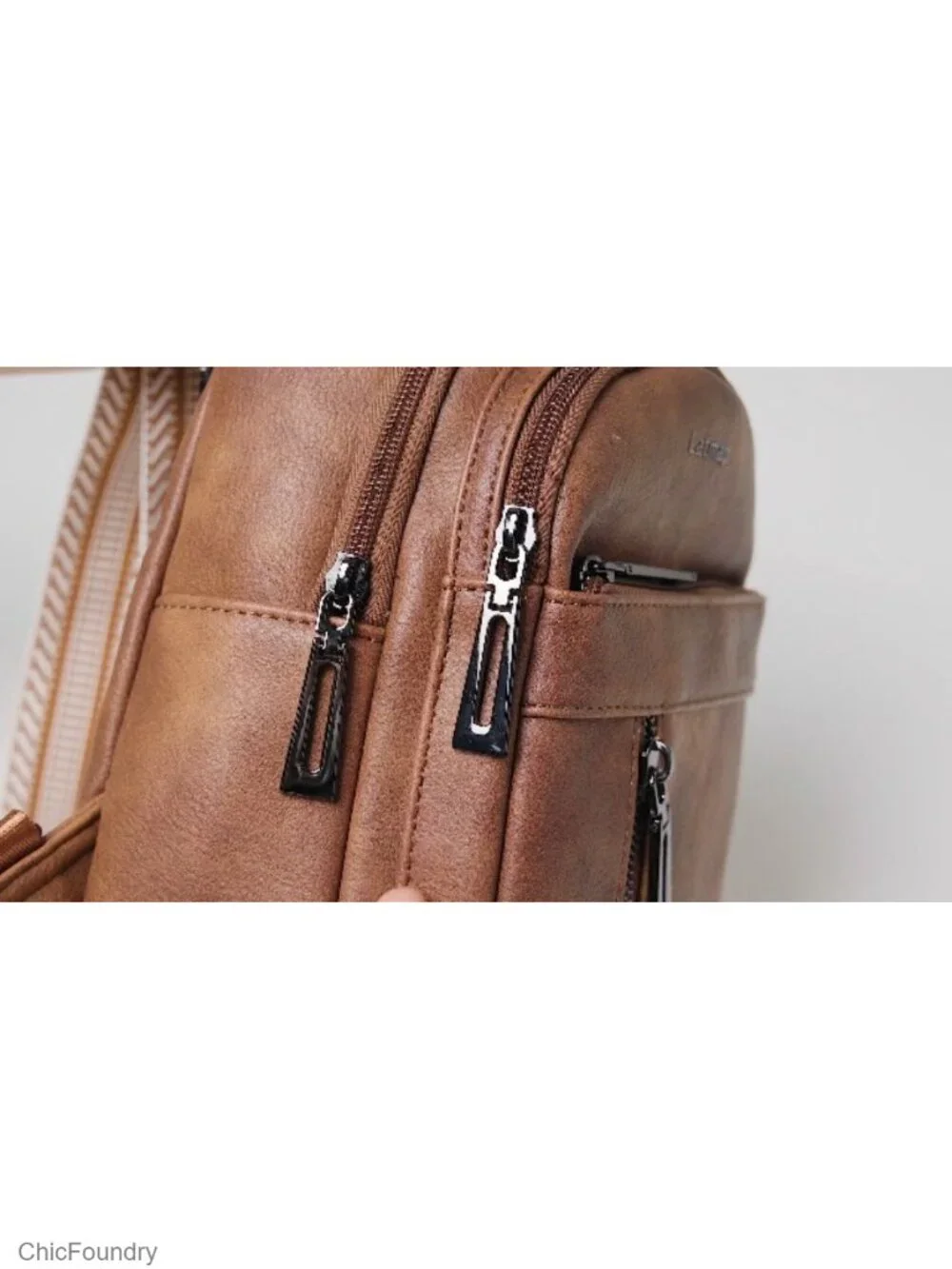 7L Sling Bag Crossbody Fanny Pack Travel Shoulder Belt Bag PU Leather